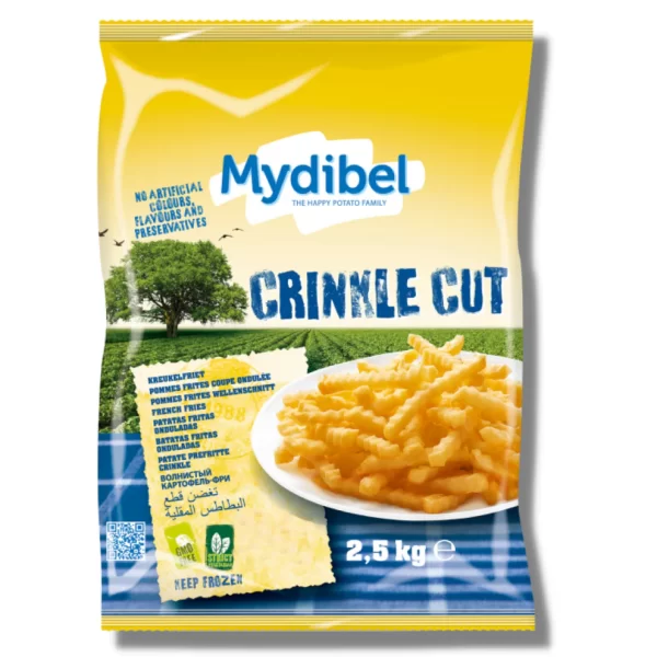Mydibel Crinkle Cut Fries, 2.5kg