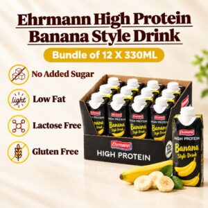 Ehrmann High Protein Banana Style Drink - Bundle of 12