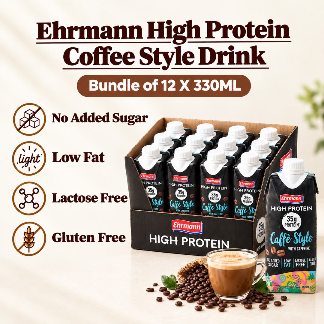 Ehrmann High Protein Caffe Latte Style Drink - Bundle of 12